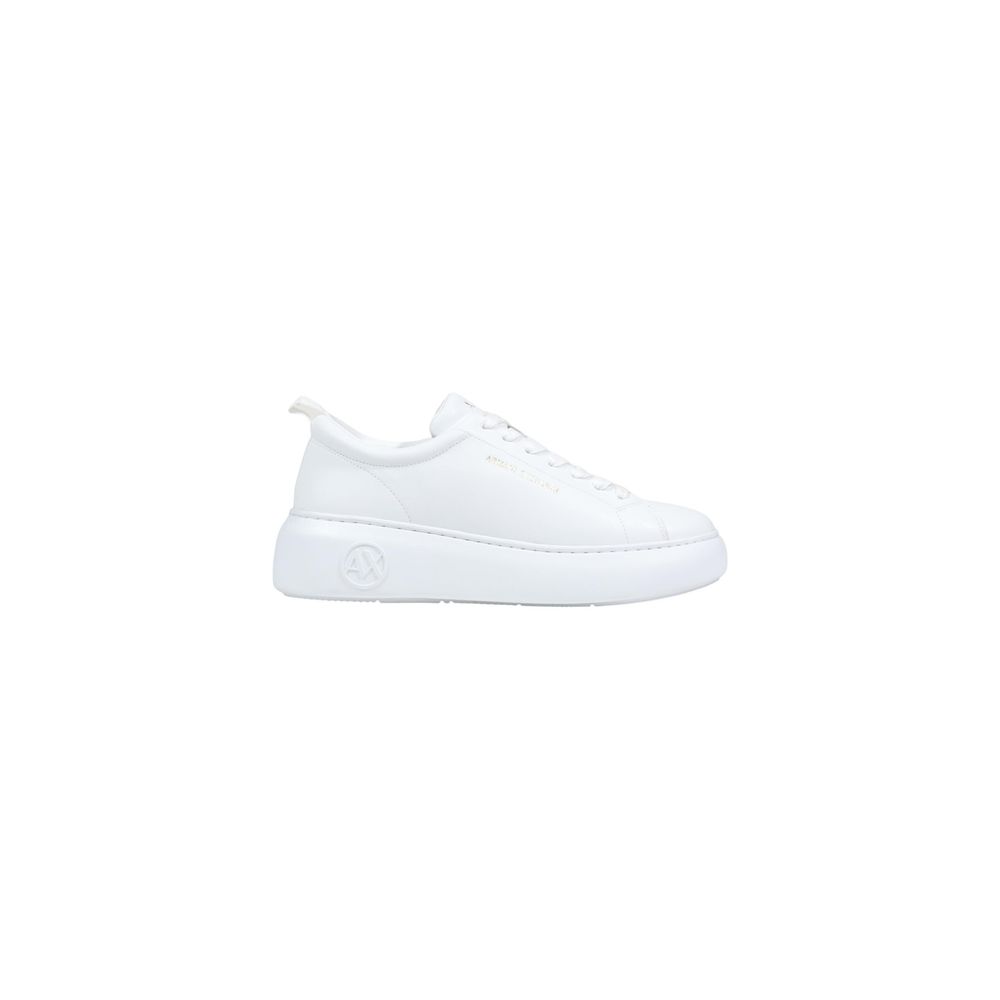 Baskets Chunky en Cuir Blanc Armani Exchange