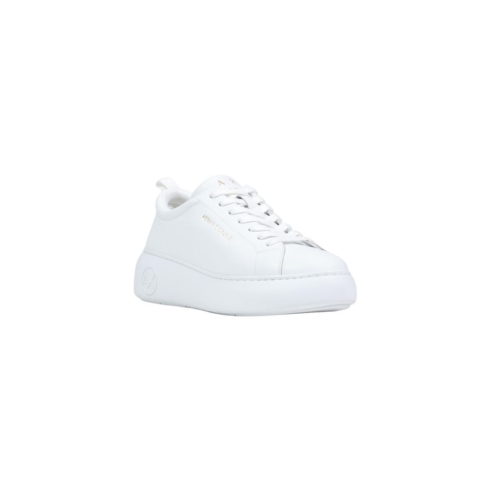 Baskets Chunky en Cuir Blanc Armani Exchange
