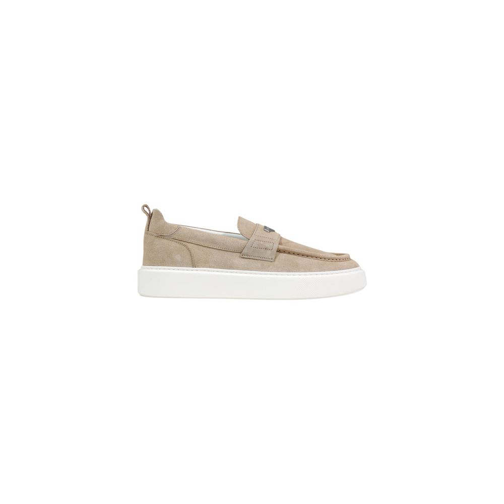 Antony Morato Beige Leder Slipper-Loafer