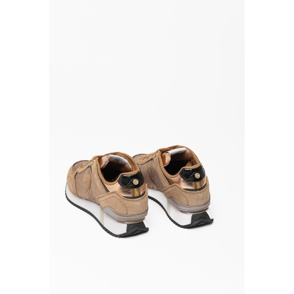 Colmar Bronzefarbene Low-Top-Sneaker aus Leder
