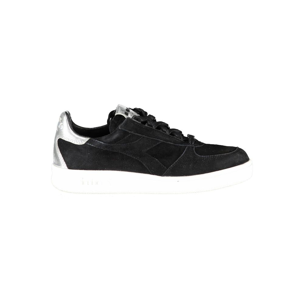 Baskets Diadora noires en cuir véritable