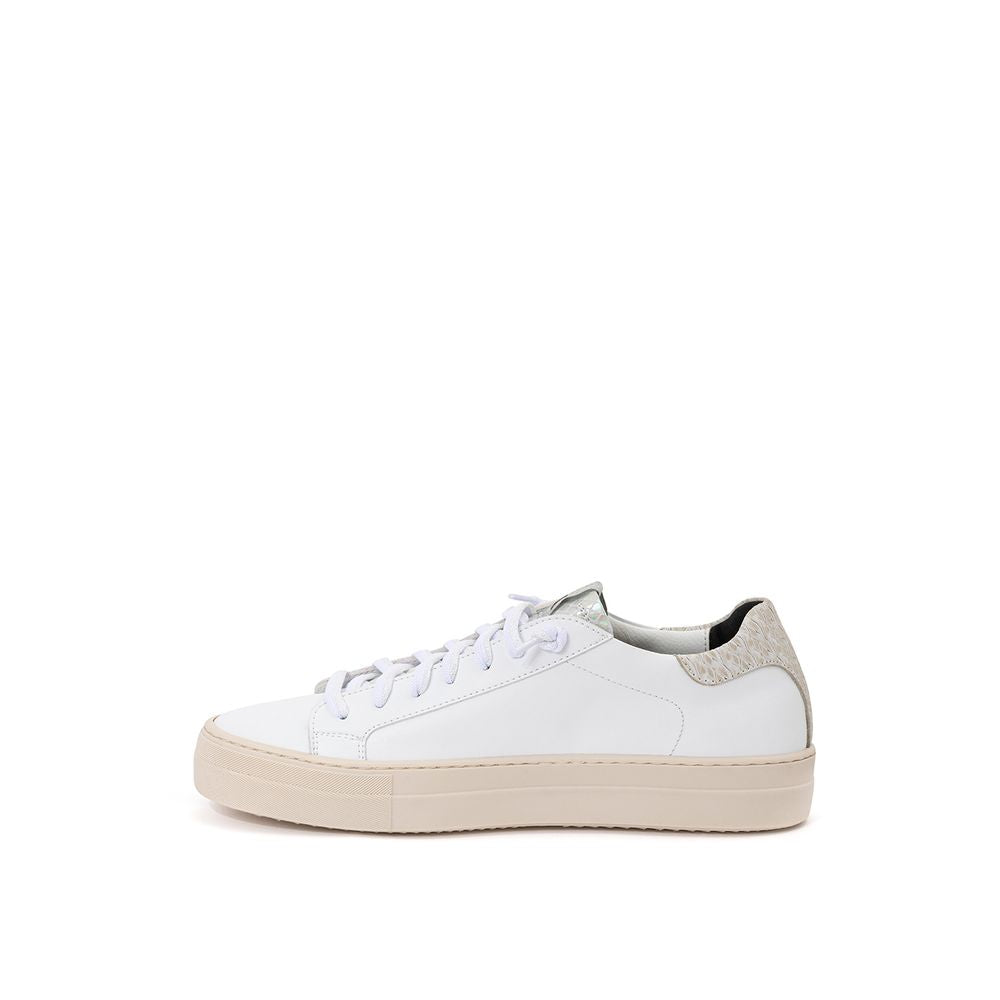 P448 Weiße Low-Top-Sneaker aus Leder