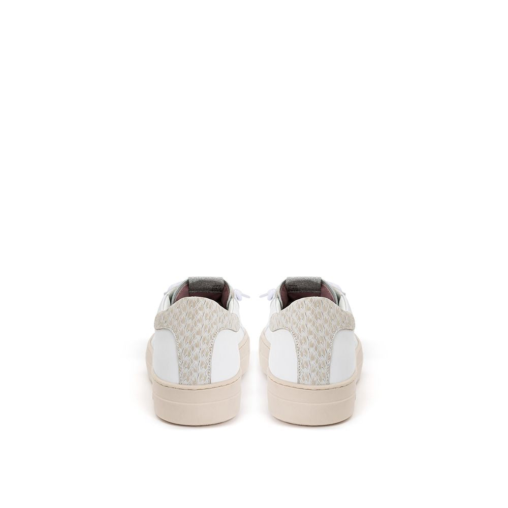 P448 Weiße Low-Top-Sneaker aus Leder