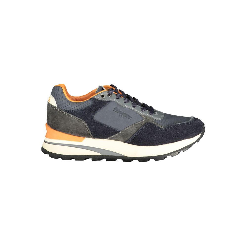Blauer Herren-Sneaker aus Polyurethan