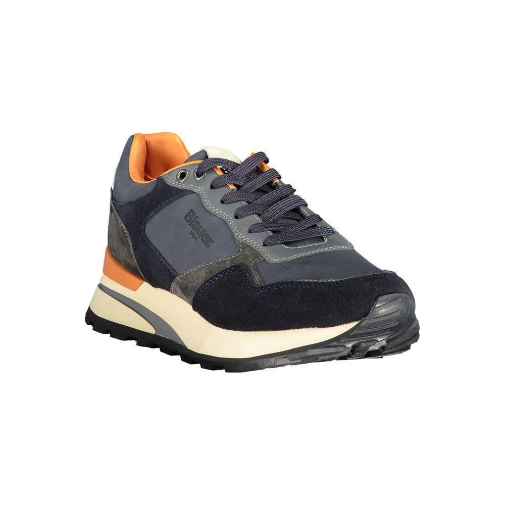 Blauer Herren-Sneaker aus Polyurethan