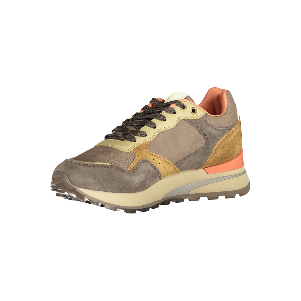 Blauer Marrone Polyurethan-Sneaker für Herren