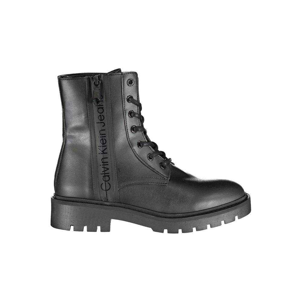 Bottes Calvin Klein noires en polyester pour femme