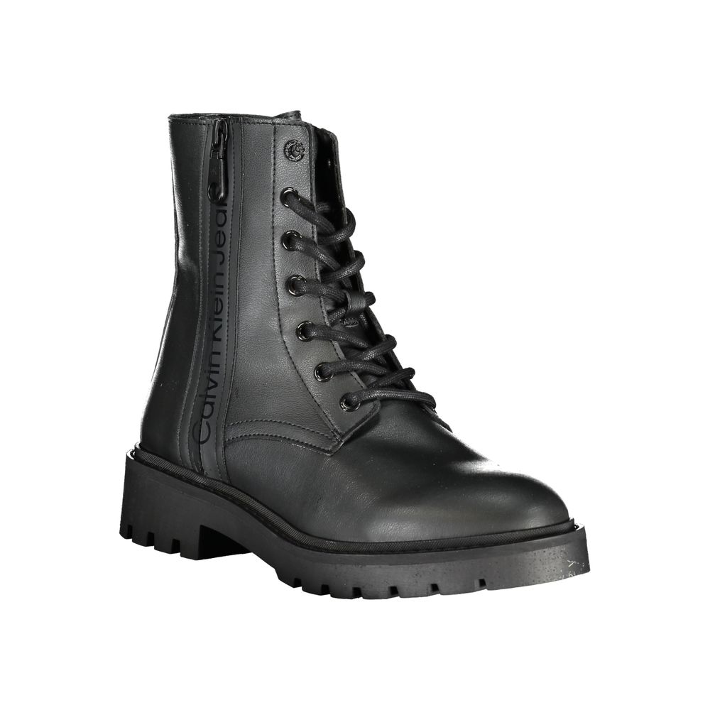 Bottes Calvin Klein noires en polyester pour femme