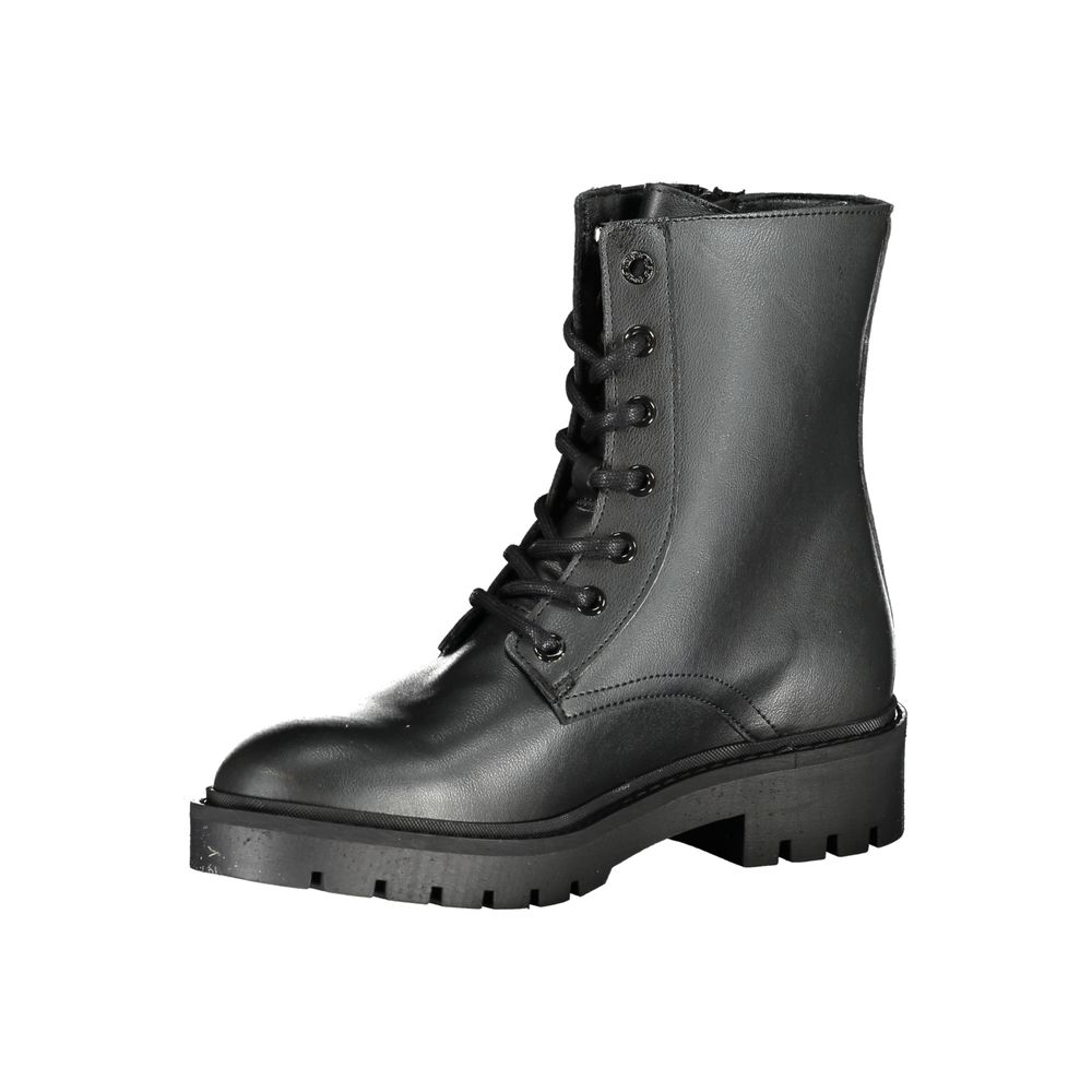 Bottes Calvin Klein noires en polyester pour femme