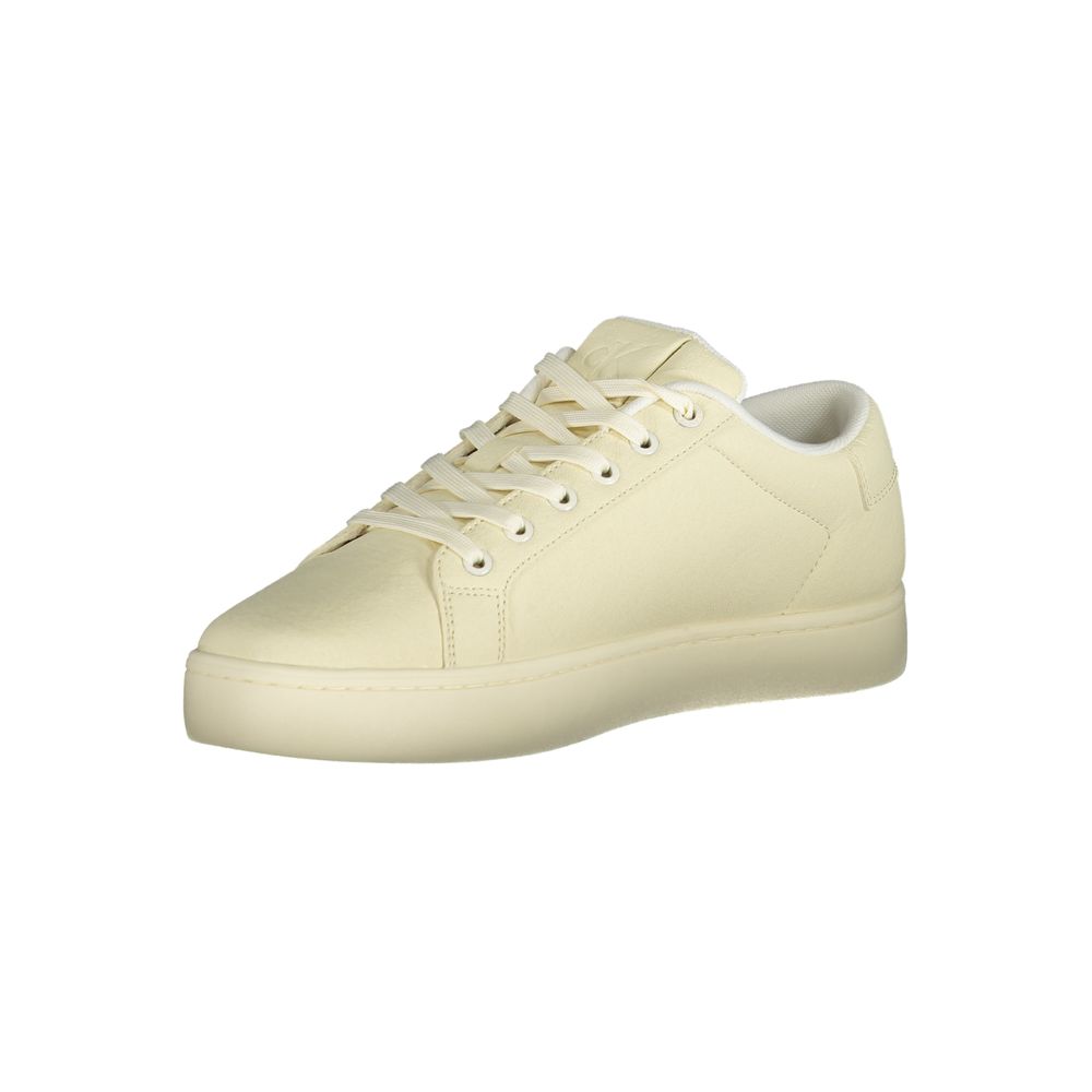 Calvin Klein Weiße Herren-Sneaker aus Polyurethan
