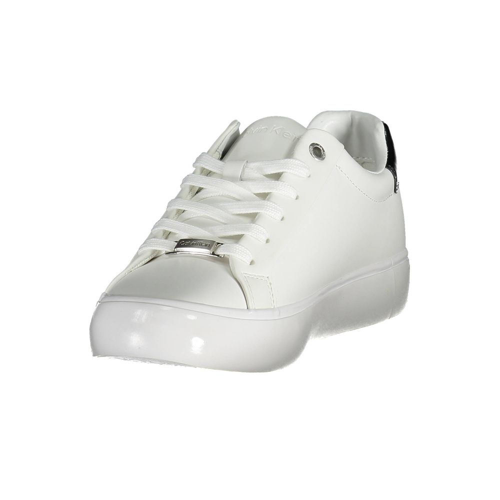 Calvin Klein Sneaker aus weißem Polyester