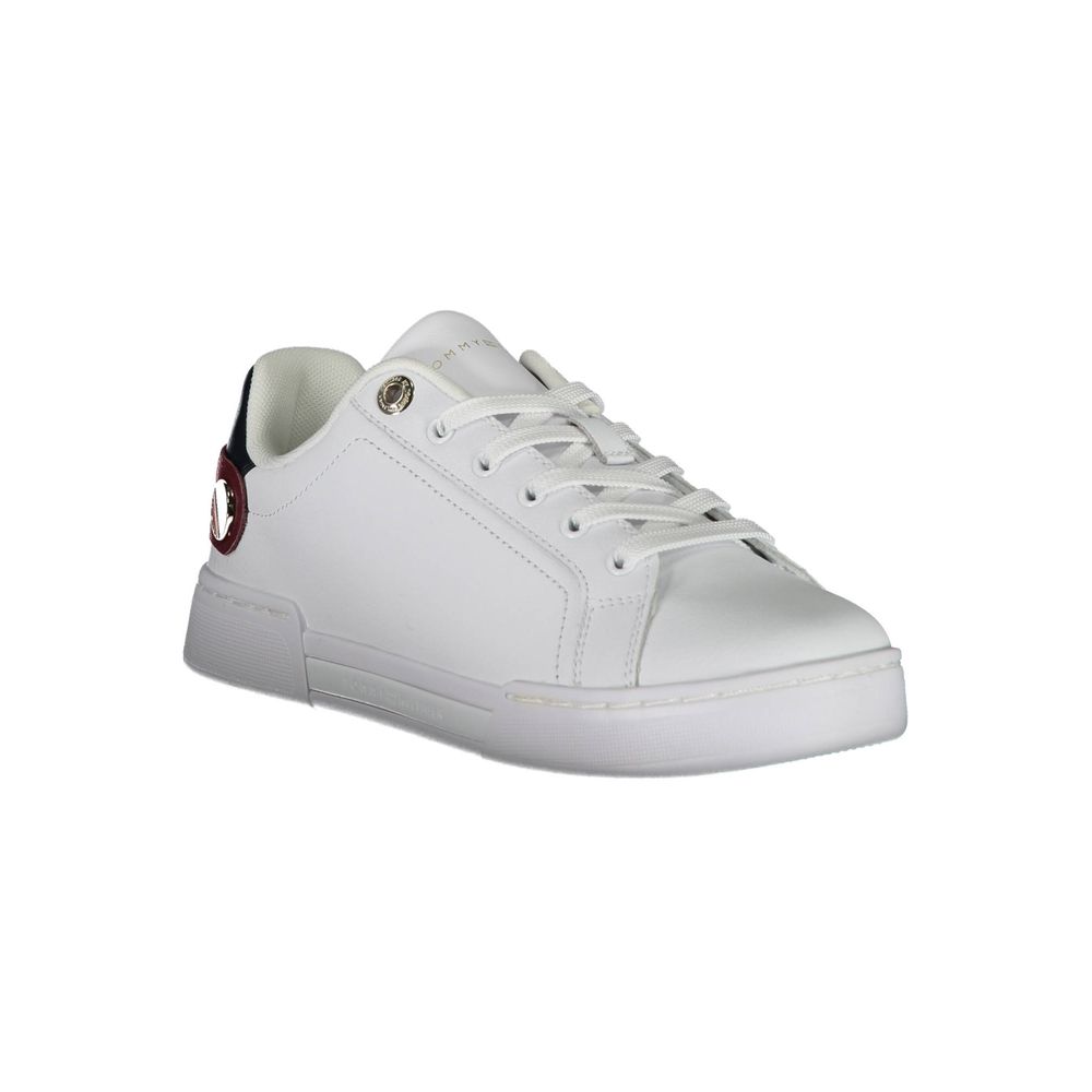 Tommy Hilfiger Bianco Damen-Sneaker aus Polyurethan