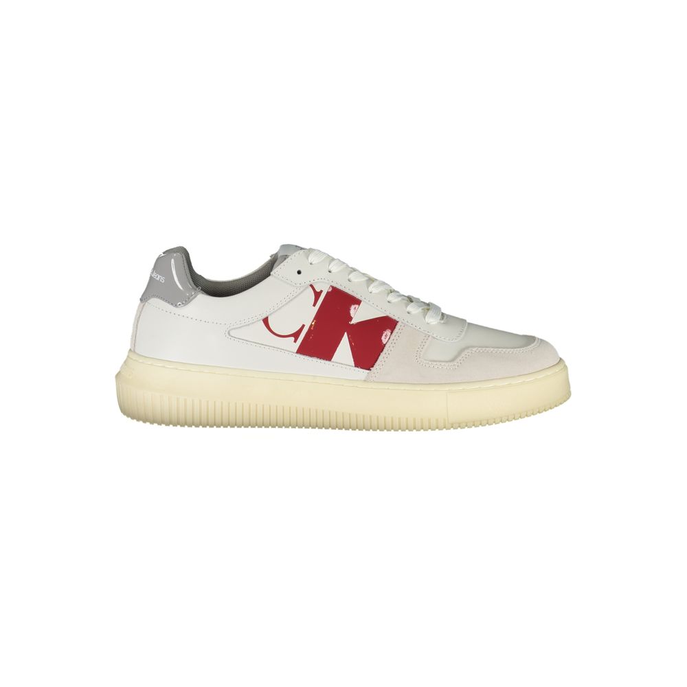 Baskets homme Calvin Klein Bianco en cuir
