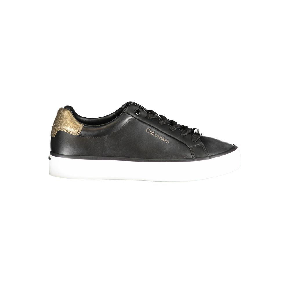 Baskets Calvin Klein noires en cuir véritable