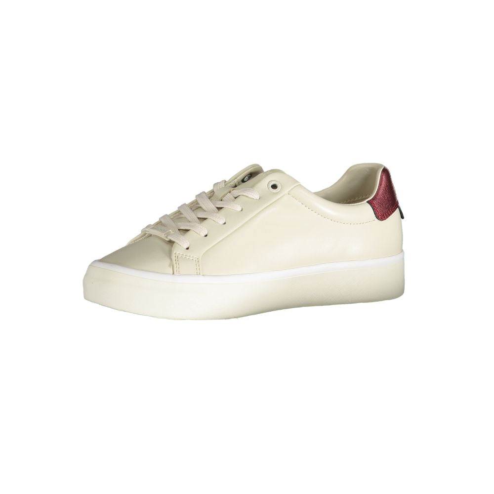 Calvin Klein Beige Genuine Leather Sneaker