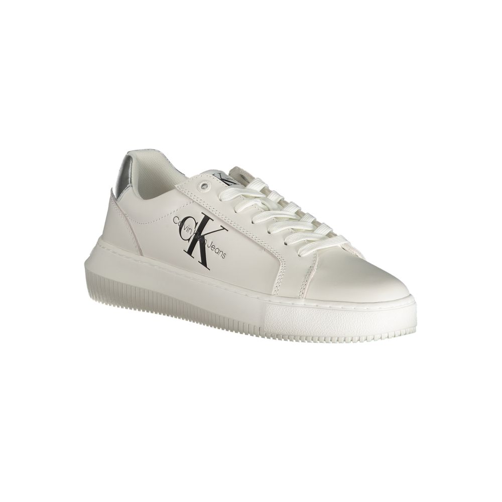 Calvin Klein Bianco Damen-Sneaker aus Polyurethan