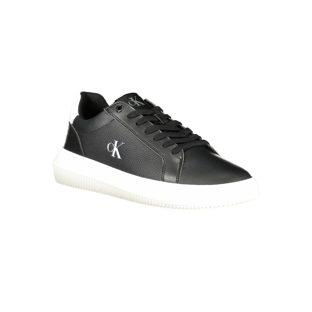 Calvin Klein Schwarzer Leder Herren Sneaker