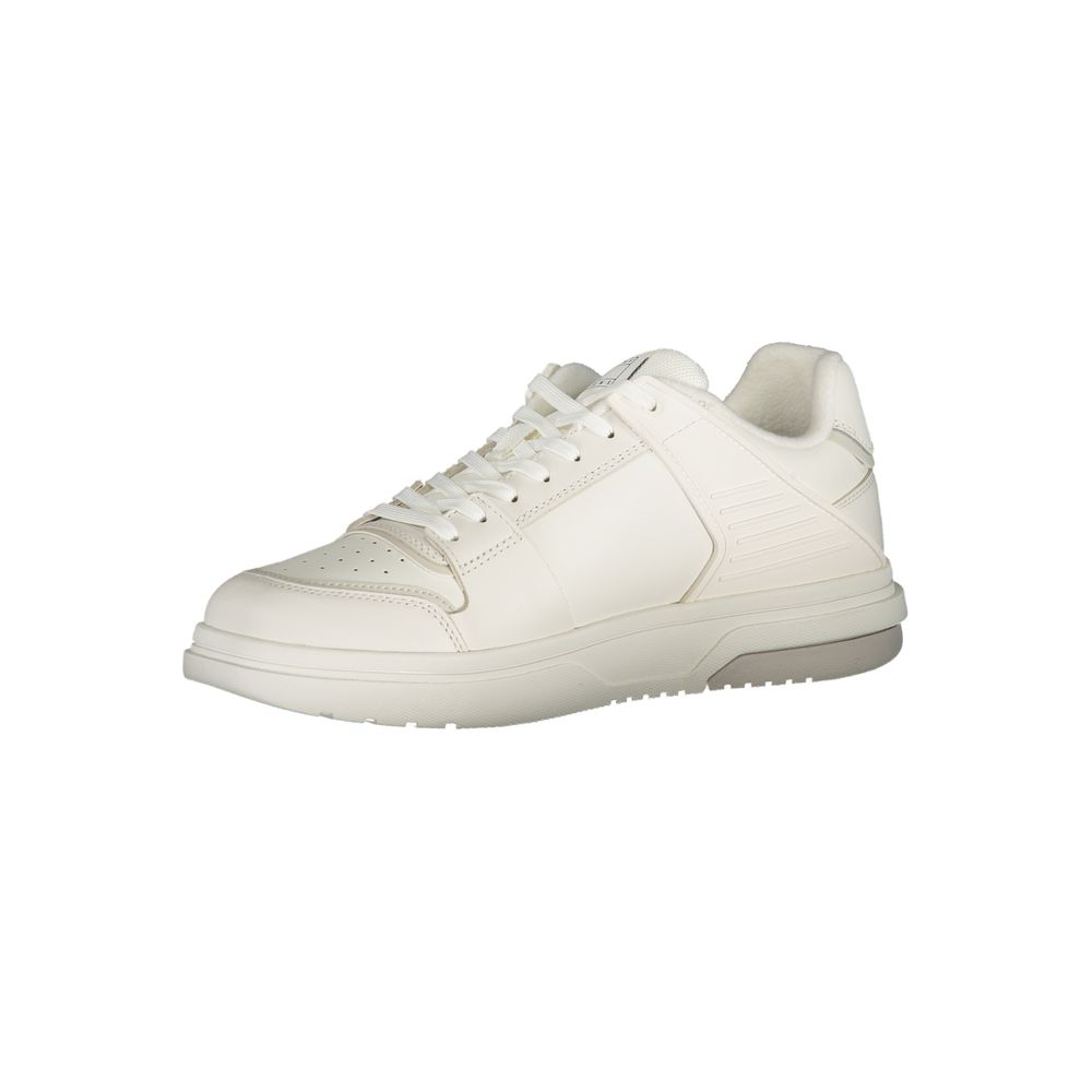 Tommy Hilfiger Men's White Polyurethane Sneakers
