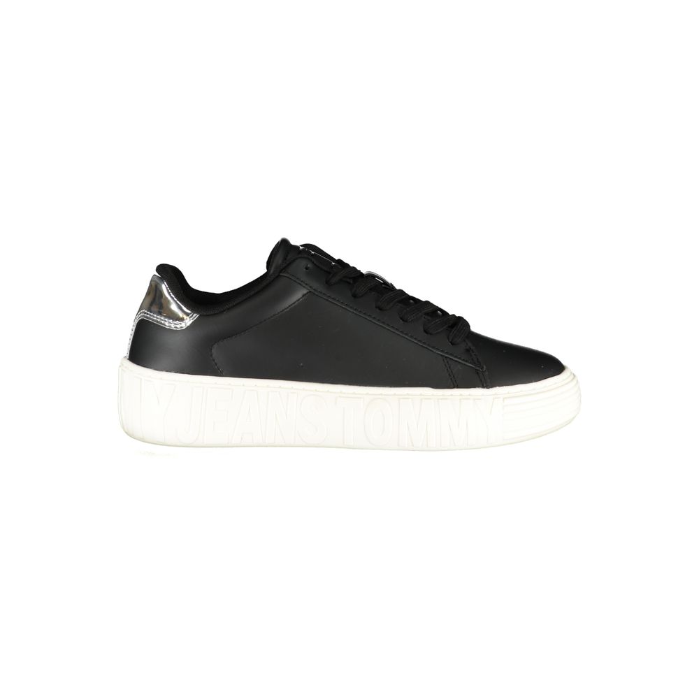 Baskets Tommy Hilfiger en cuir véritable noir