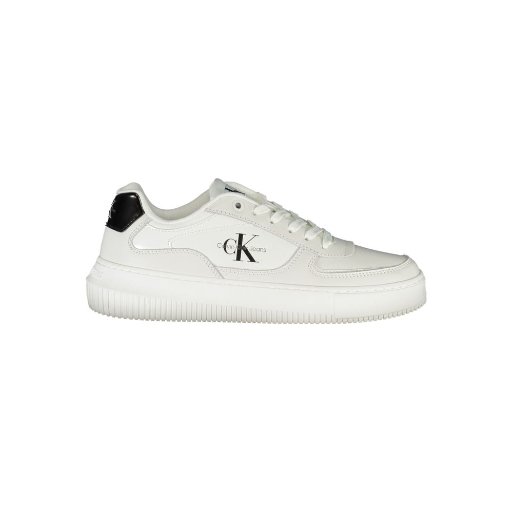 Baskets en cuir blanc Calvin Klein pour femme