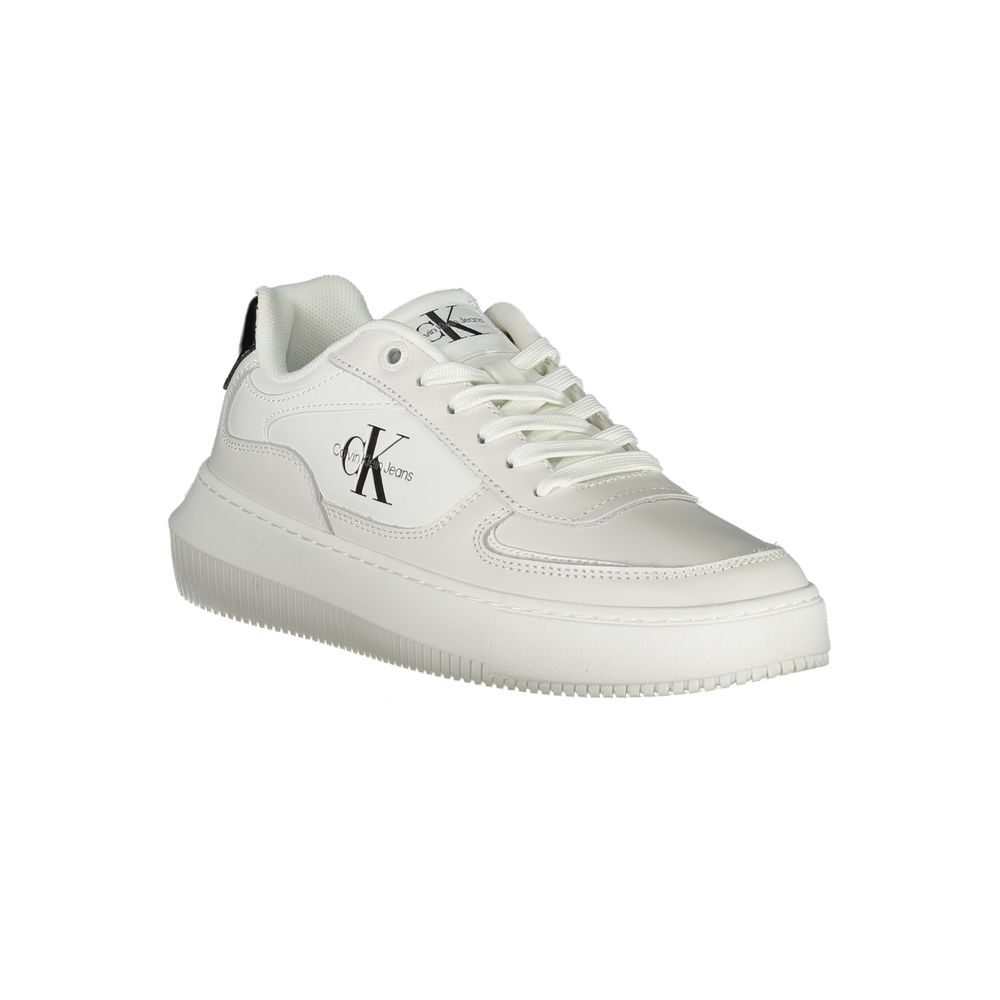 Baskets en cuir blanc Calvin Klein pour femme