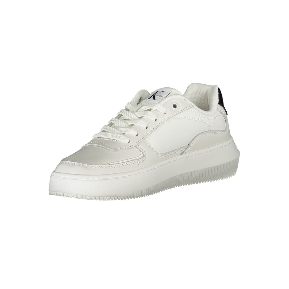 Baskets en cuir blanc Calvin Klein pour femme