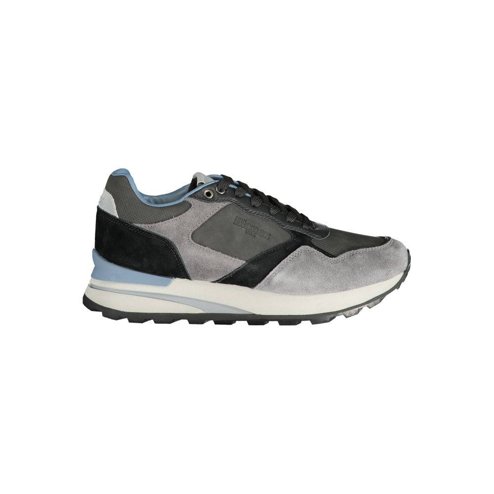 Blue Grigio Polyurethane Men's Sneaker