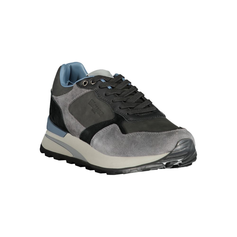 Blue Grigio Polyurethane Men's Sneaker
