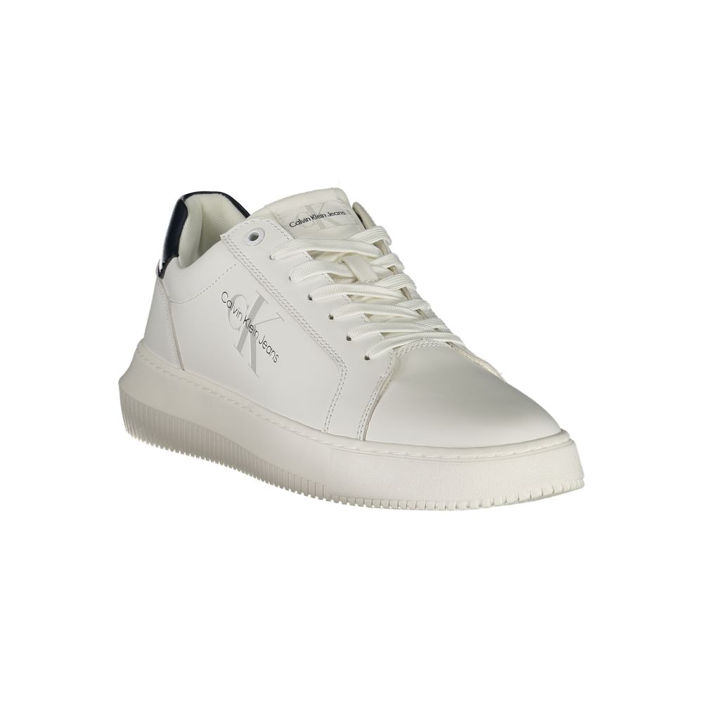 Calvin Klein White Leather Men's Sneakers