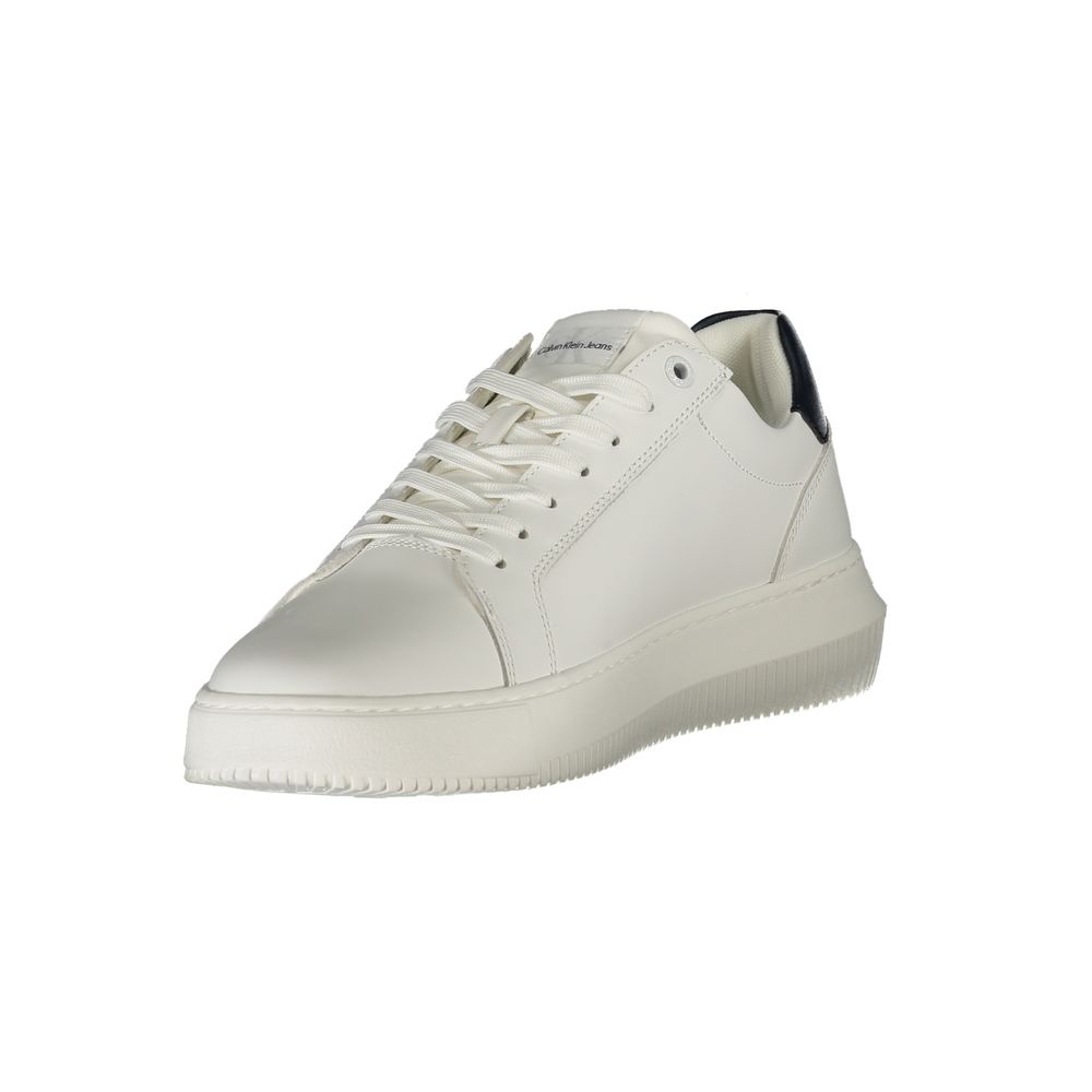 Calvin Klein White Leather Men's Sneakers
