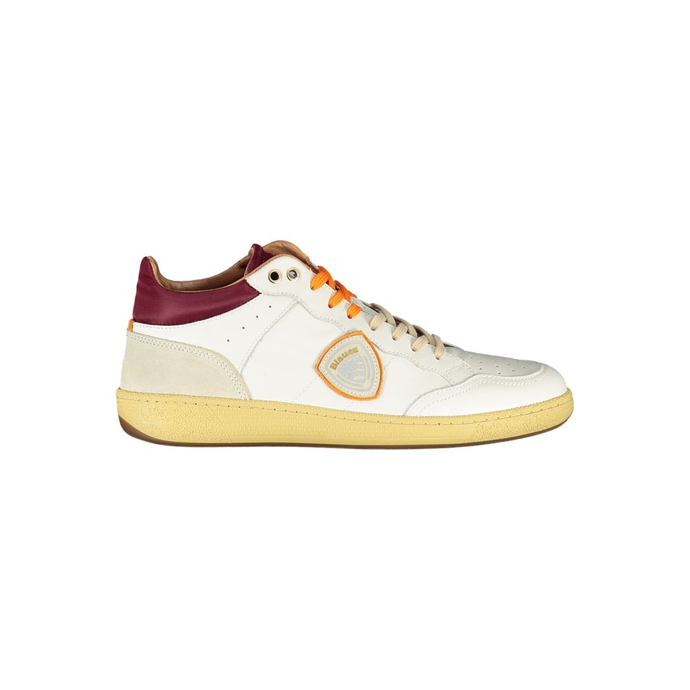 Blue Bianco Leather Men's Sneakers