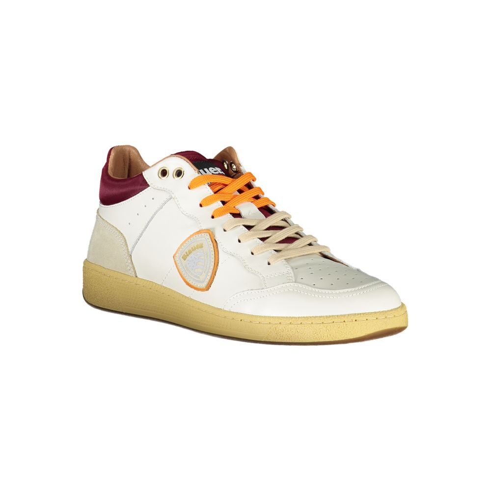 Blue Bianco Leather Men's Sneakers