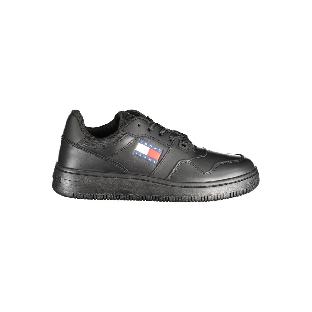 Baskets noires Tommy Hilfiger en cuir véritable