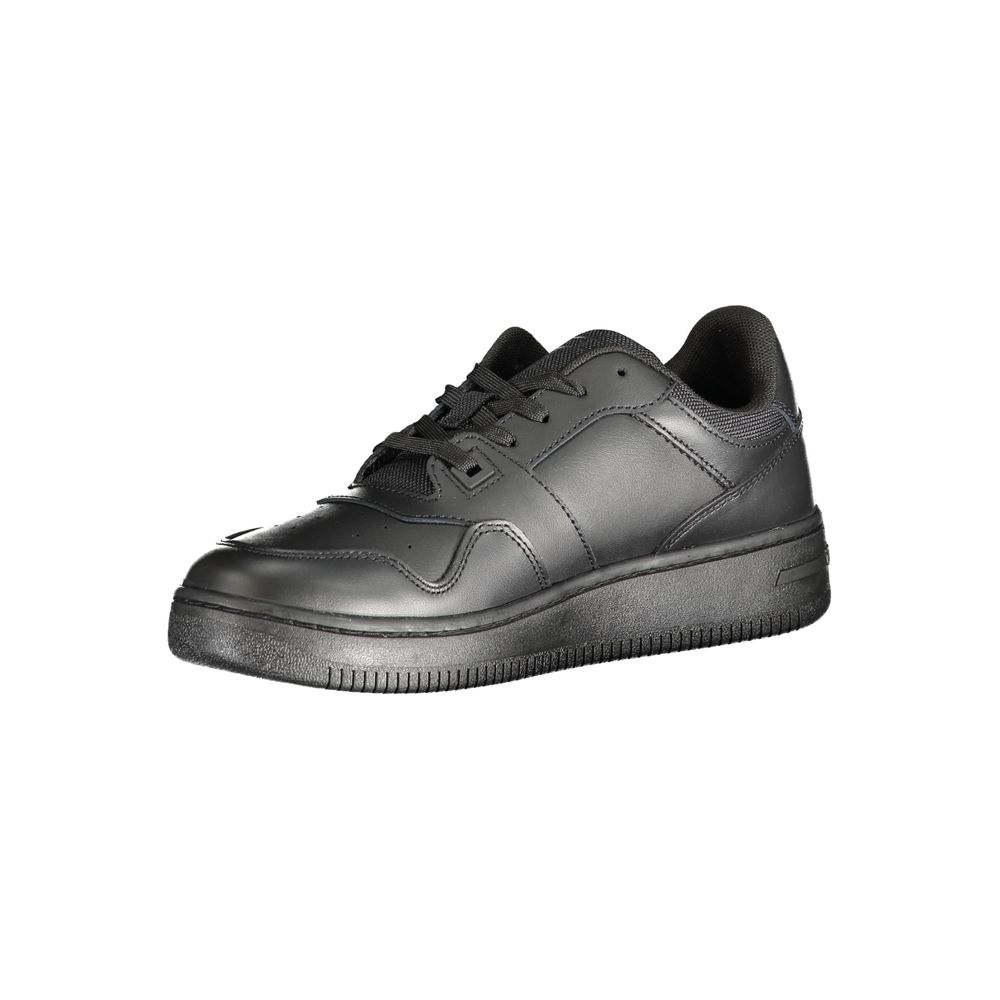 Baskets noires Tommy Hilfiger en cuir véritable