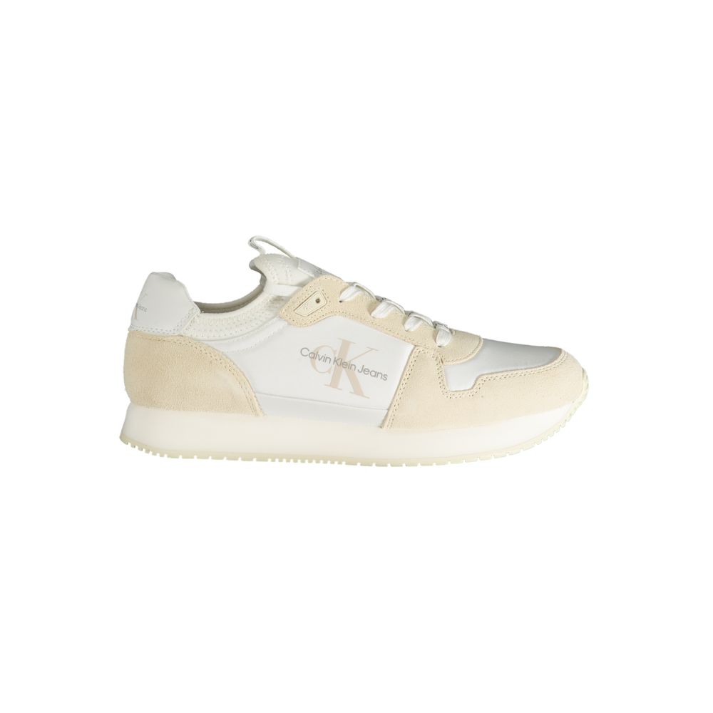 Calvin Klein Weiße Herren-Sneaker aus Polyester