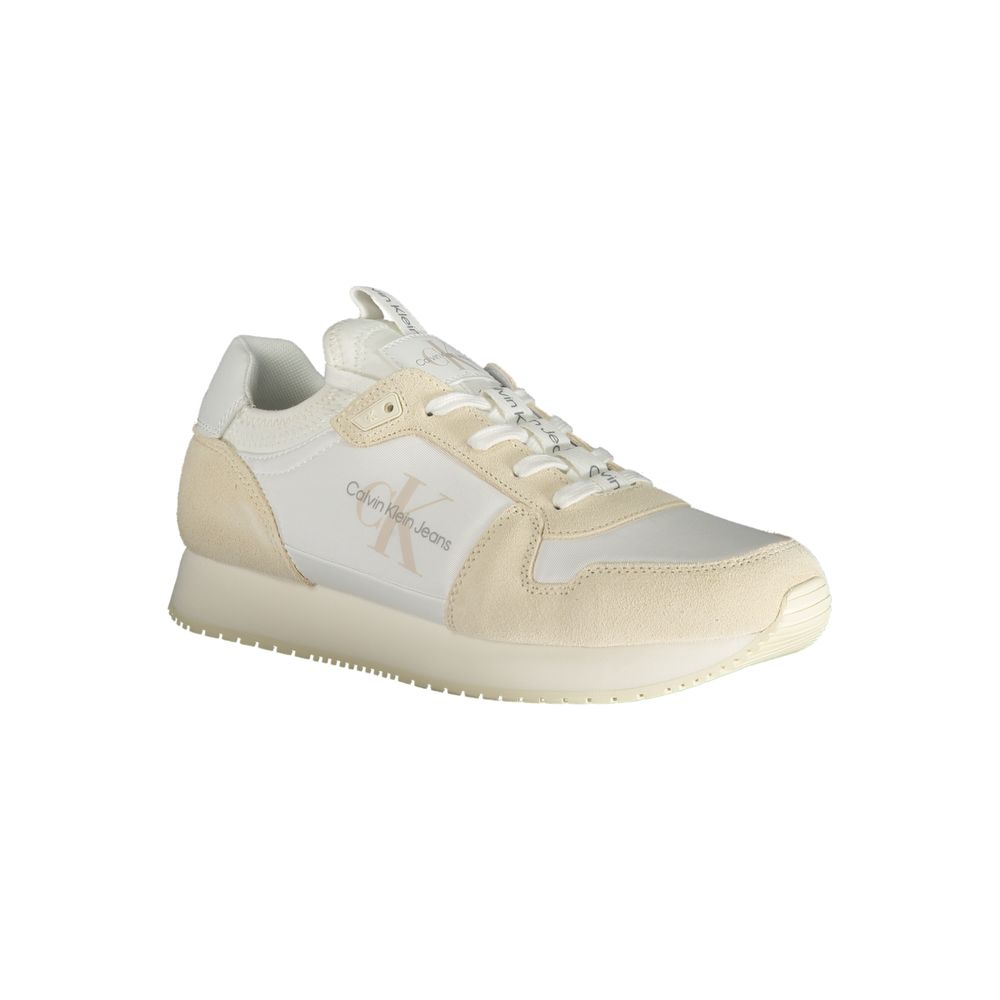 Calvin Klein Weiße Herren-Sneaker aus Polyester