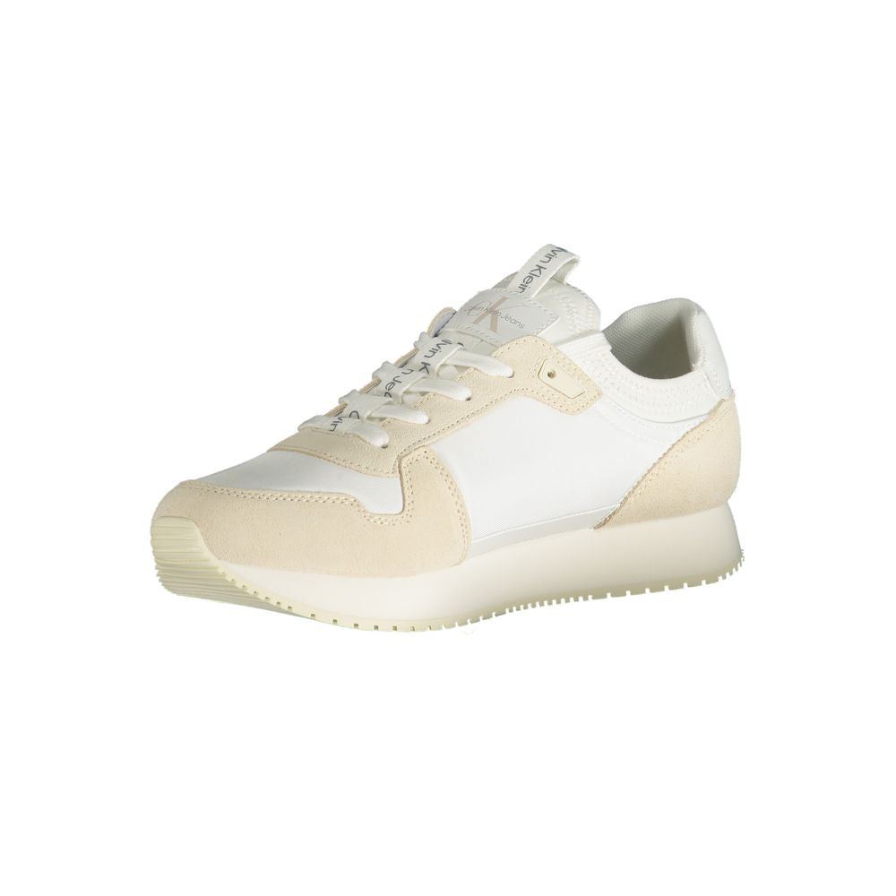 Calvin Klein Weiße Herren-Sneaker aus Polyester