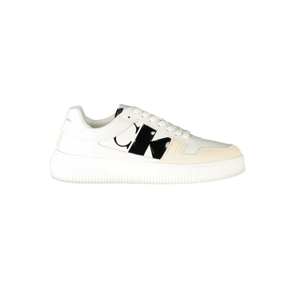 Calvin Klein Bianco Leder Herren Sneaker