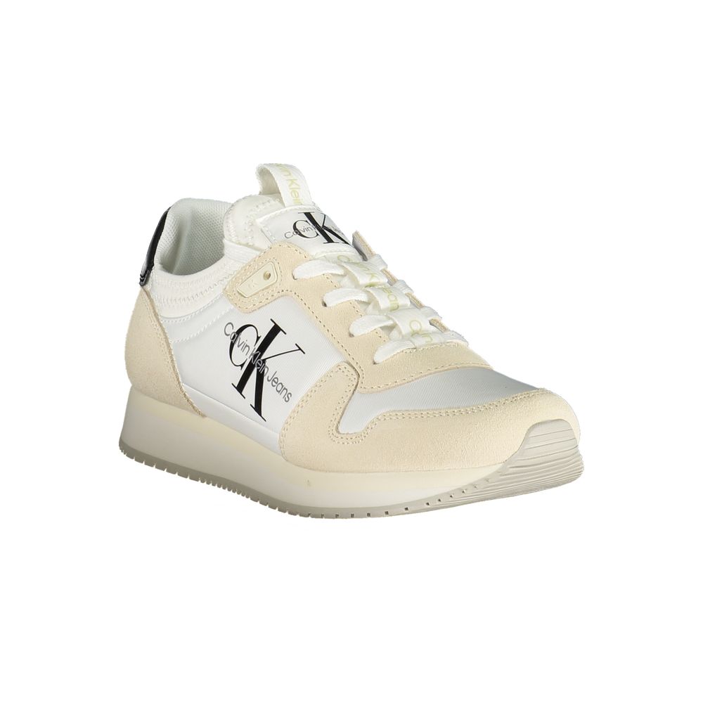 Calvin Klein Bianco Damen-Sneaker aus Polyurethan