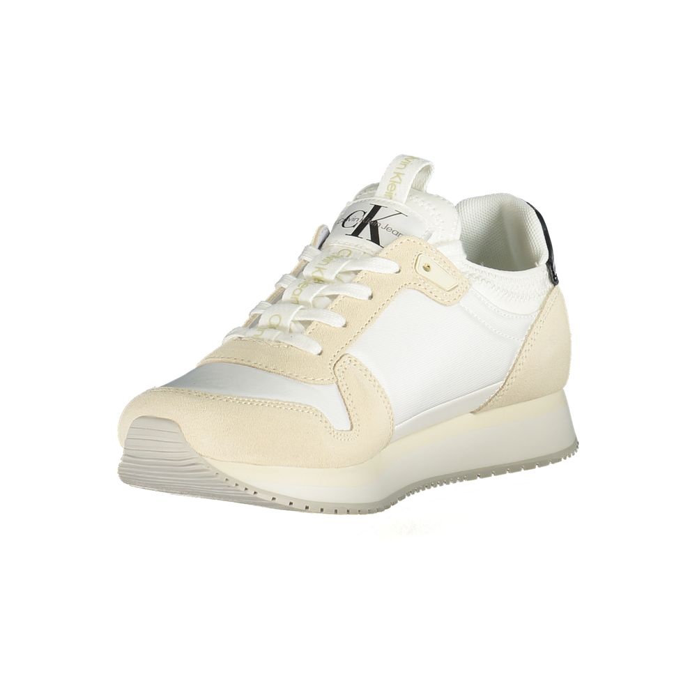 Calvin Klein Bianco Damen-Sneaker aus Polyurethan