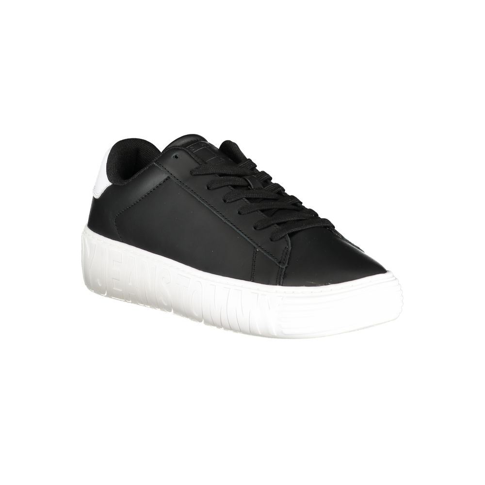 Tommy Hilfiger Schwarzer Sneaker aus Polyurethan für Herren