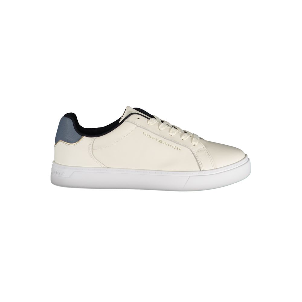 Baskets en cuir véritable beiges Tommy Hilfiger