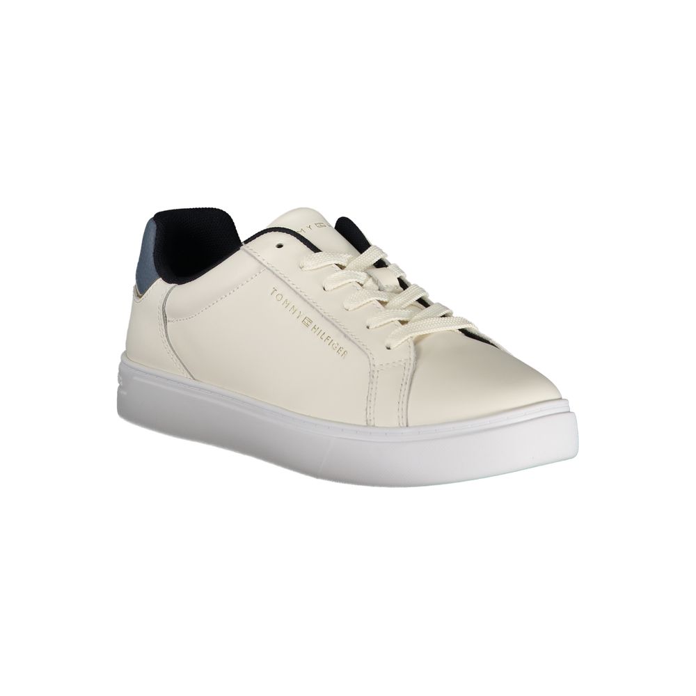 Baskets en cuir véritable beiges Tommy Hilfiger