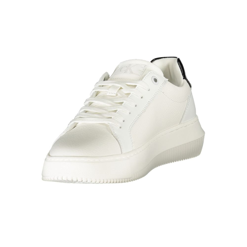 Calvin Klein Bianco Damen-Sneaker aus Polyurethan