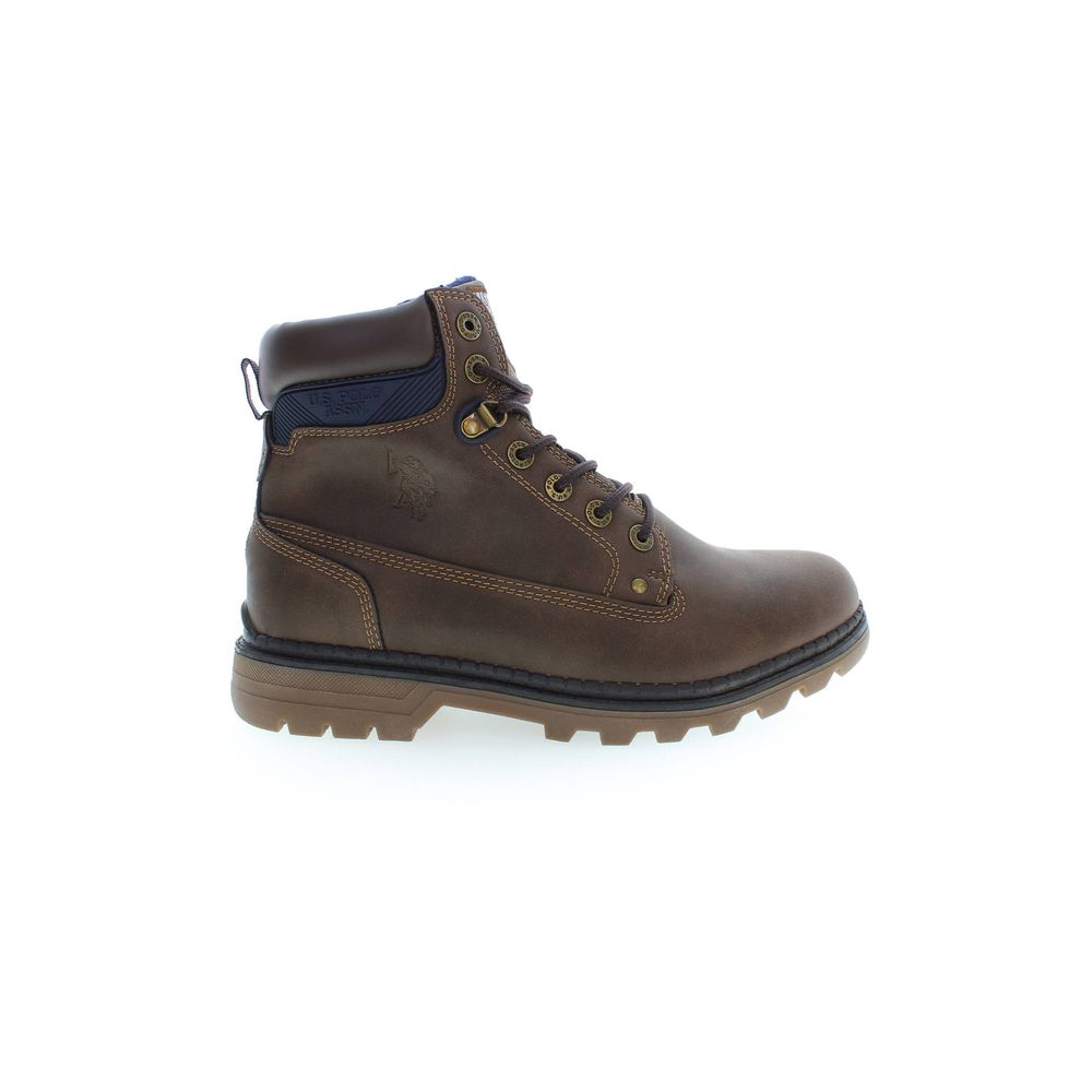 U.S. POLO ASSN. Brauner Polyester-Stiefelette