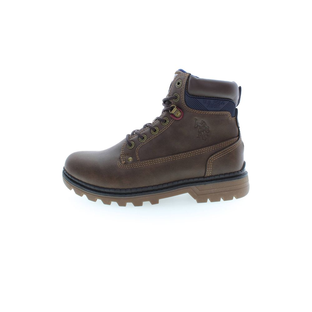 U.S. POLO ASSN. Brauner Polyester-Stiefelette