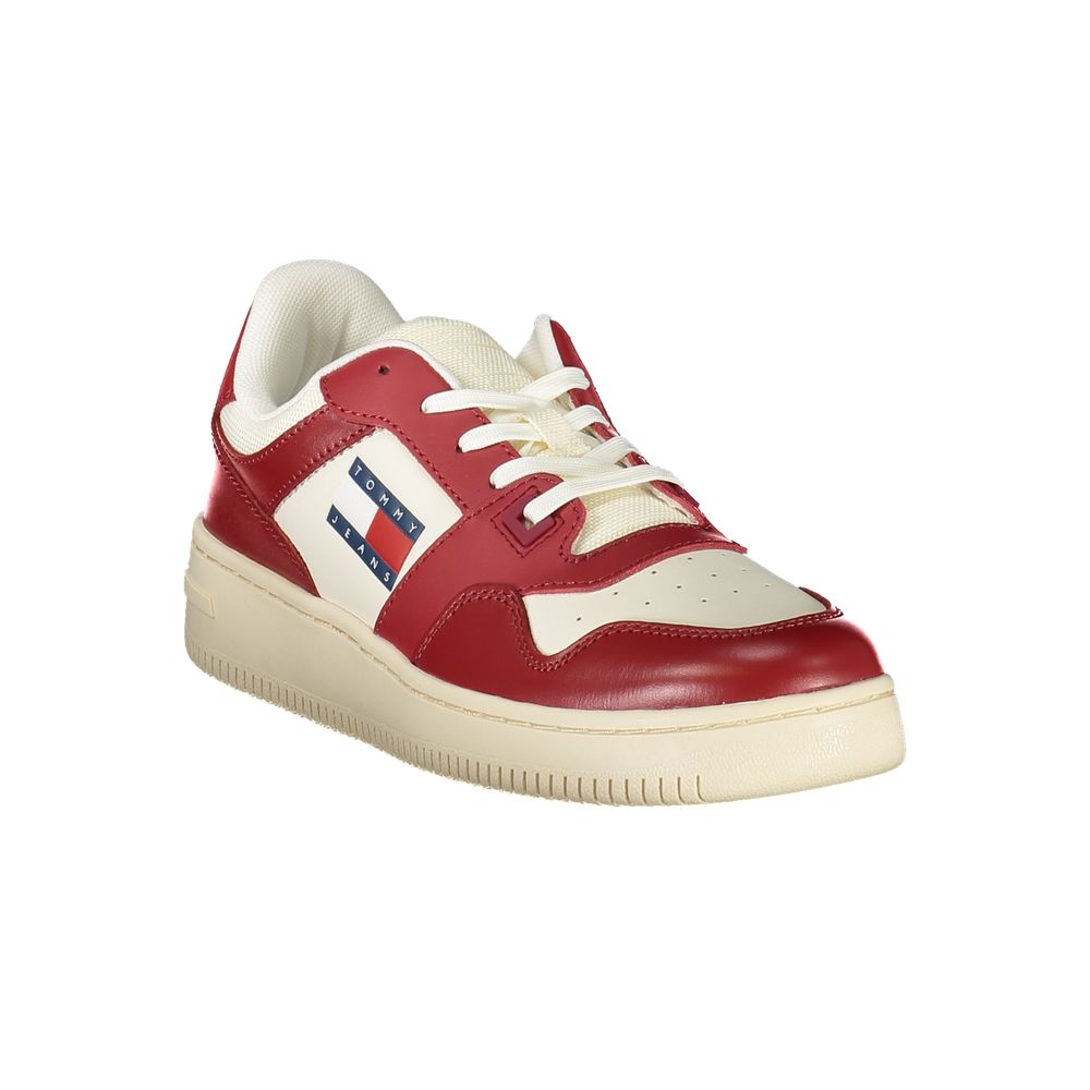 Tommy Hilfiger Baskets sportives en polyester rouge