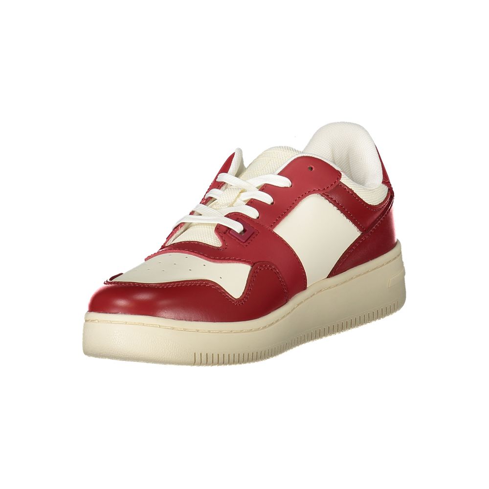 Tommy Hilfiger Baskets sportives en polyester rouge