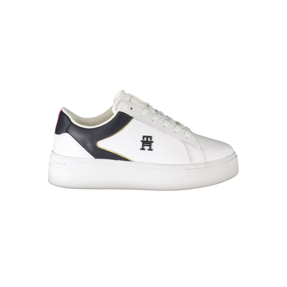 Tommy Hilfiger Bianco Damen-Sneaker aus Polyurethan
