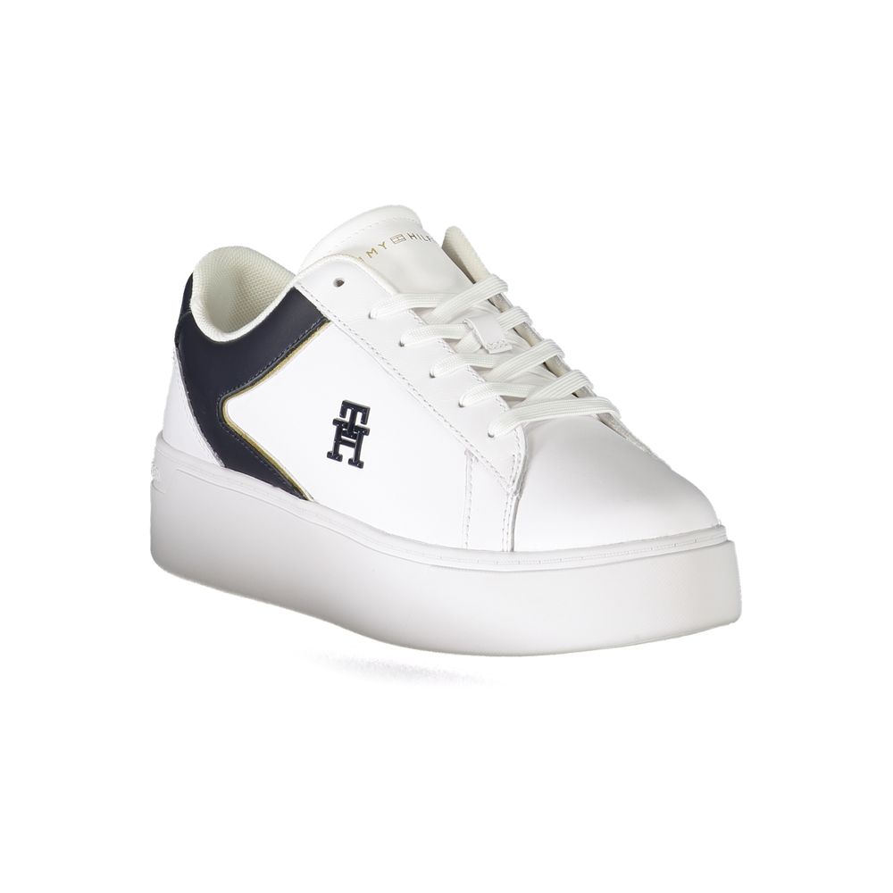 Tommy Hilfiger Bianco Damen-Sneaker aus Polyurethan